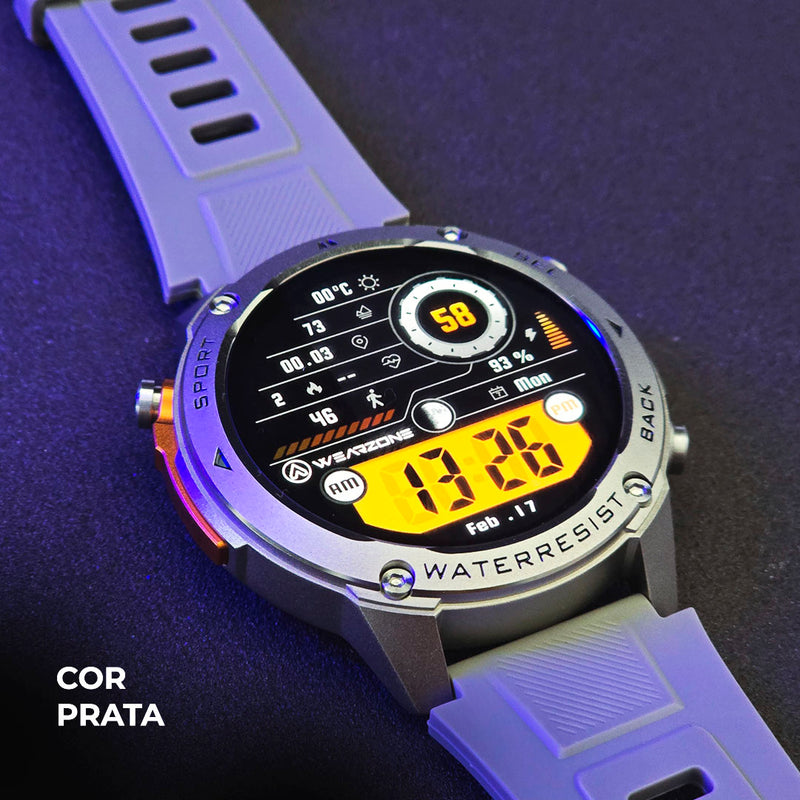 Smartwatch Wearzone BRAVE à Prova D'Água 50m - Relógio Inteligente