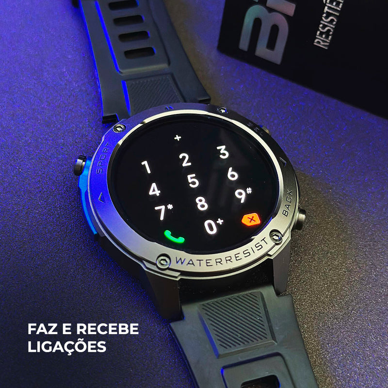 Smartwatch Wearzone BRAVE à Prova D'Água 50m - Relógio Inteligente