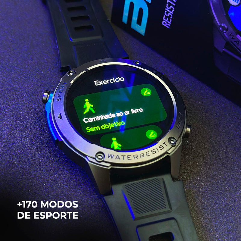 Smartwatch Wearzone BRAVE à Prova D'Água 50m - Relógio Inteligente