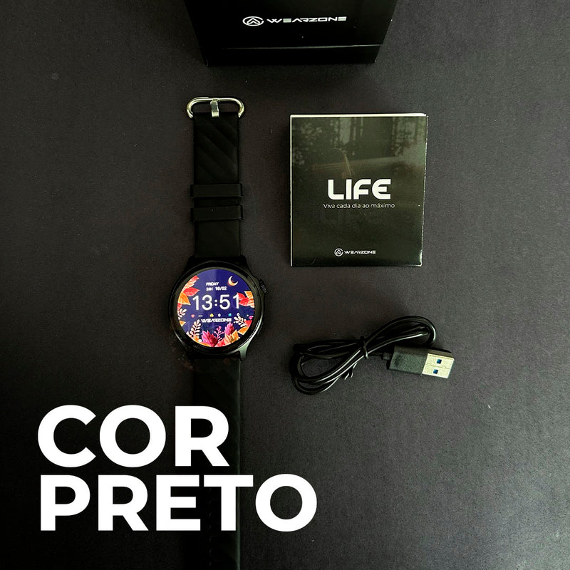 Smartwatch Life Prova D'água Amoled Redondo Longa Duração
