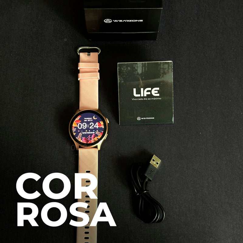 Smartwatch Life Prova D'água Amoled Redondo Longa Duração