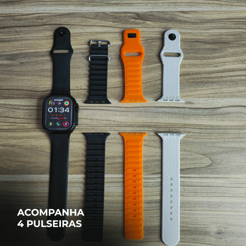Smartwatch N10 Ultra - Kit 4 Pulseiras