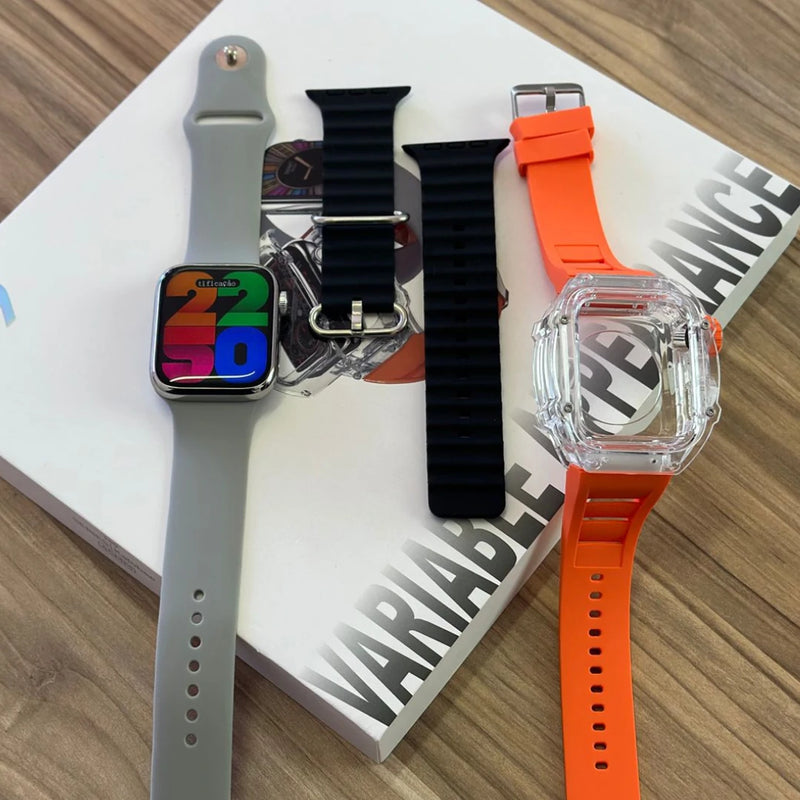 Smartwatch H9 - Kit 3 Pulseiras + Capa