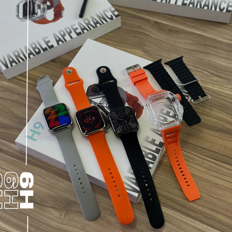 Smartwatch H9 - Kit 3 Pulseiras + Capa