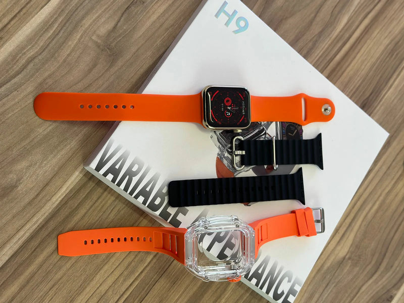 Smartwatch H9 - Kit 3 Pulseiras + Capa