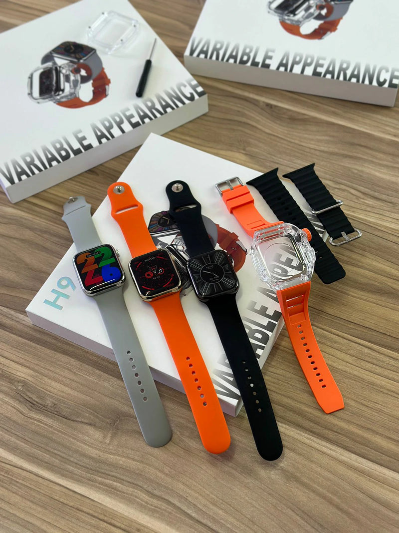 Smartwatch H9 - Kit 3 Pulseiras + Capa