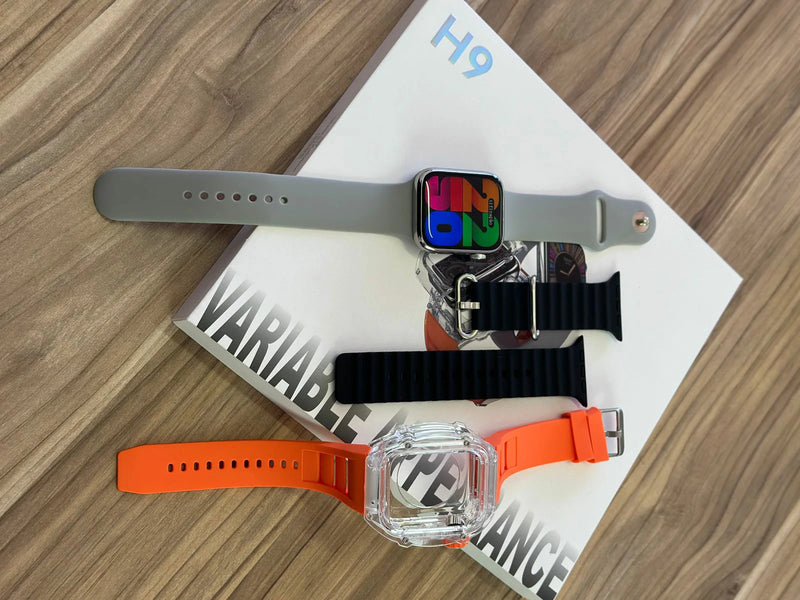 Smartwatch H9 - Kit 3 Pulseiras + Capa