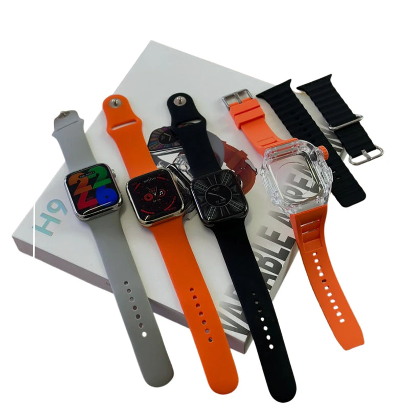 Smartwatch H9 - Kit 3 Pulseiras + Capa