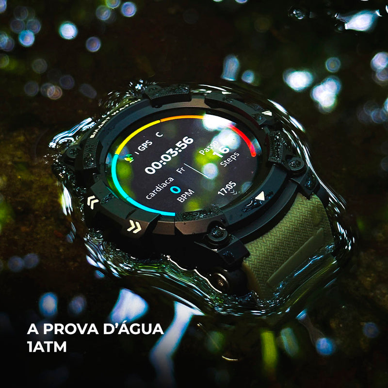 Smartwatch Wearzone THUNDER Militar GPS À Prova D'Água 100 Modos Esportivos