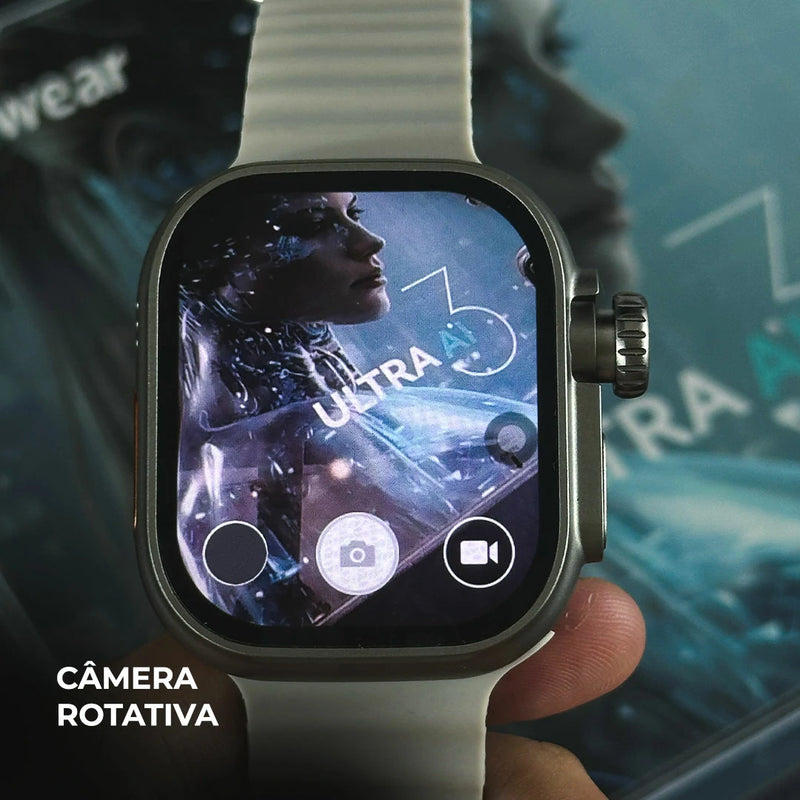 Smartwatch Microwear Ultra AI 3 – Kit com 4 Pulseiras