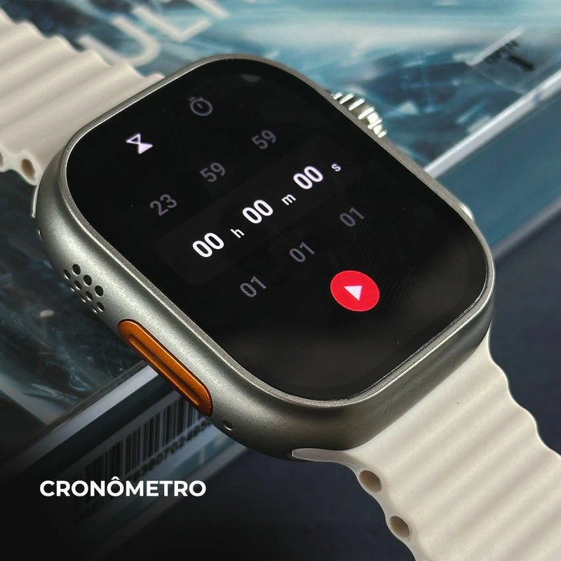 Smartwatch Microwear Ultra AI 3 – Kit com 4 Pulseiras