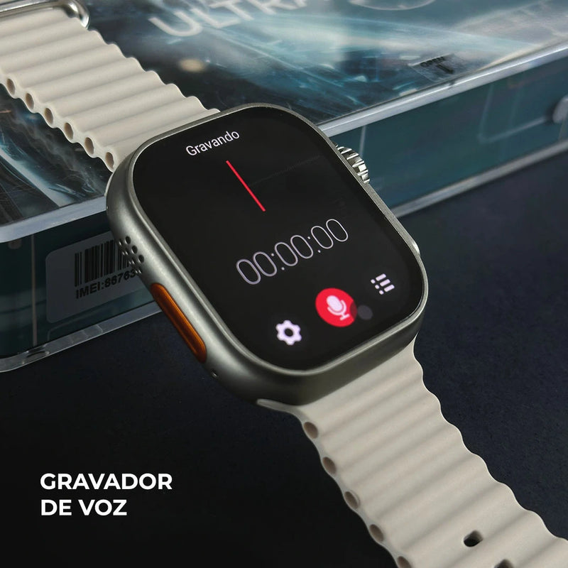 Smartwatch Microwear Ultra AI 3 – Kit com 4 Pulseiras