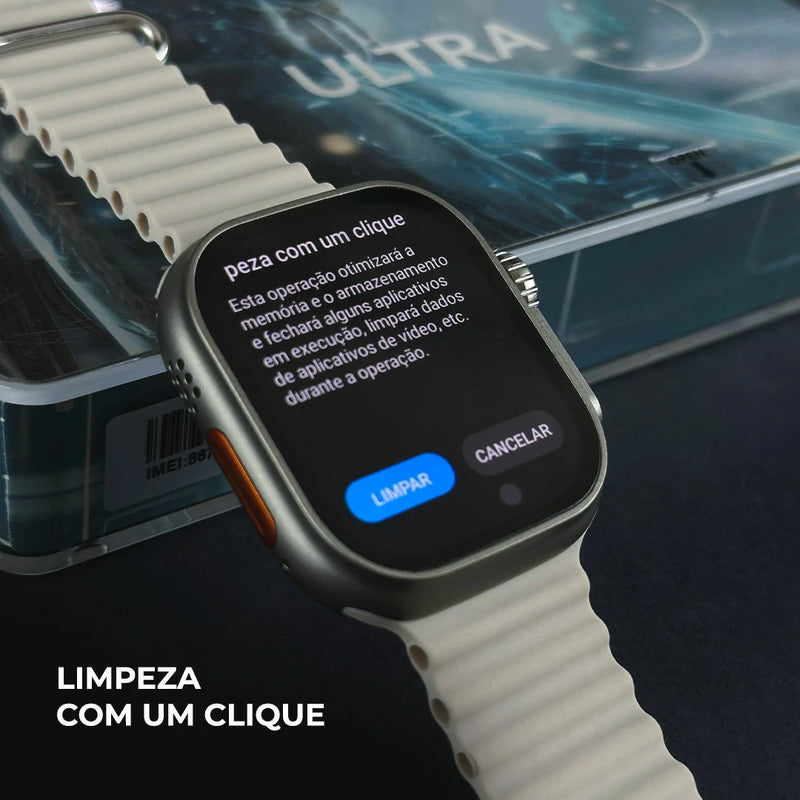 Smartwatch Microwear Ultra AI 3 – Kit com 4 Pulseiras