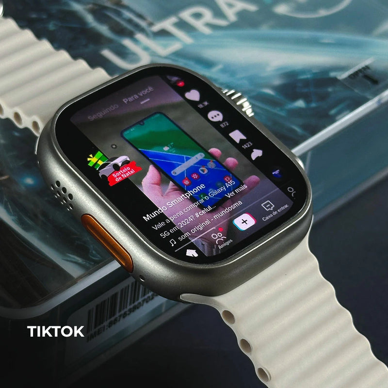 Smartwatch Microwear Ultra AI 3 – Kit com 4 Pulseiras