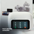 Fone de Ouvido Bluetooth WT-5 com Smart Case e Display Digital