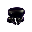 Fones de ouvido Bluetooth TWS WZ06 pretos com estojo compacto fechado ao fundo