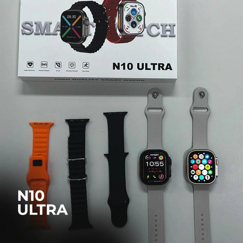 Smartwatch N10 Ultra - Kit 4 Pulseiras