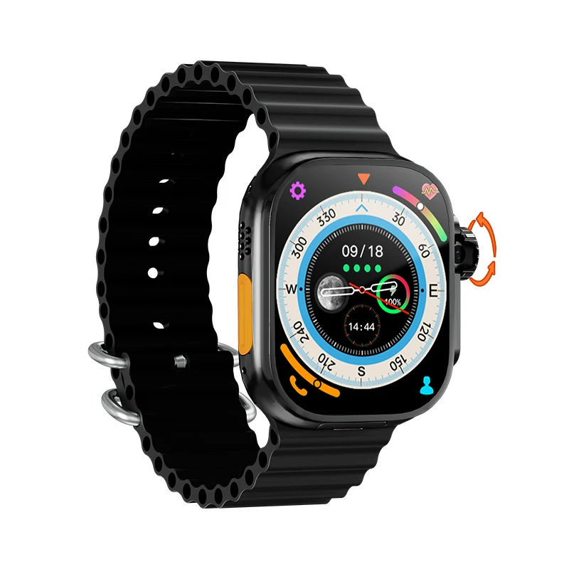 Relógio inteligente Wearzone Horizon PRO preto com interface digital ativa, 16GB + 2GB RAM e câmera integrada