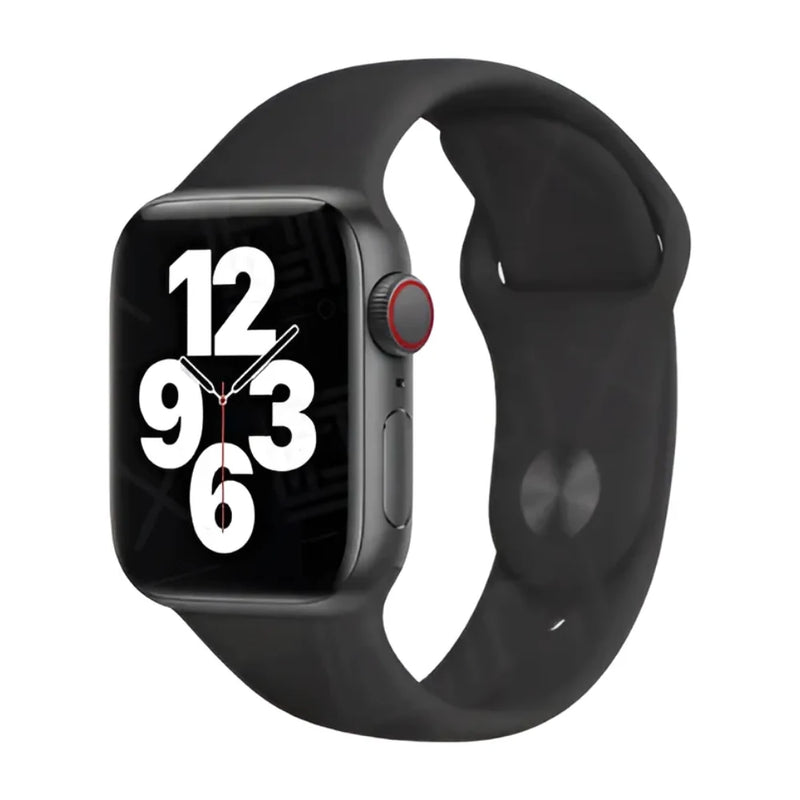 Relógio Smartwatch Inteligente WS25 Mini preto com mostrador digital e kit de 4 pulseiras inclusas