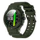 Relógio inteligente Fenix verde com tela AMOLED colorida, GPS e múltiplos modos esportivos