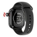 Smartwatch Horizon Lite parte traseira com sensores de frequência cardíaca e contatos de carregamento