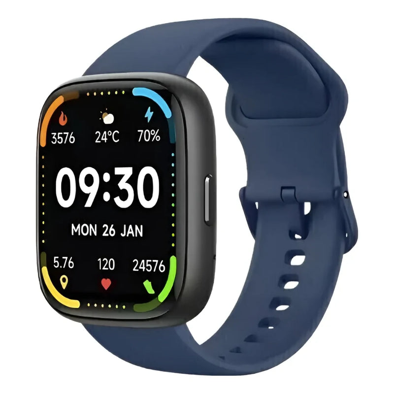 Smartwatch Pulse azul com tela AMOLED, 7 dias de autonomia e múltiplas funcionalidades esportivas