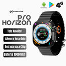 Smartwatch Wearzone Horizon PRO com interface colorida, tela AMOLED, 16GB armazenamento e 2GB RAM