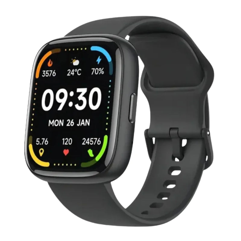 Smartwatch Wearzone Pulse preto com bateria de longa duração, tela colorida e resistência à água