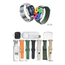 Smartwatch WS-80 Ultra 2 com kit completo de pulseiras, carregador magnético e fone de ouvido Bluetooth incluso